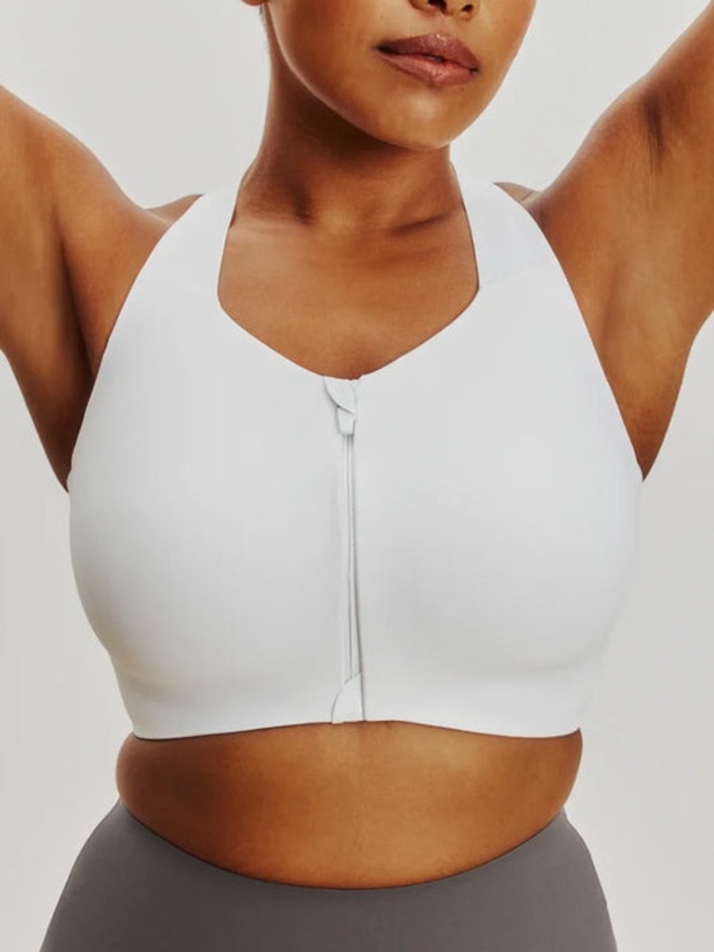 Knix Catalyst Front Zip Sports Bra White Size 8+